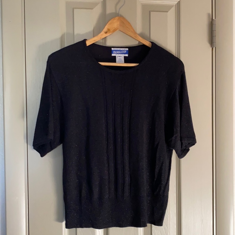 Pendleton Classic Short Sleeve Top with a Touch of Sparkle 💖